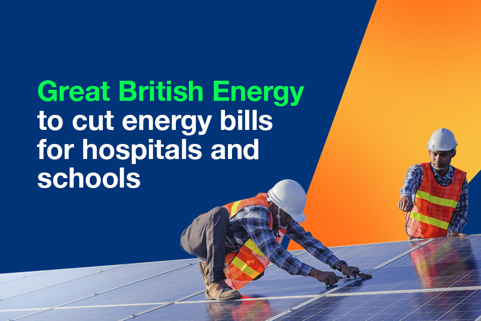 Imagem relacionada à notícia: Grande Energia Britânica para cortar contas para hospitais e escolas