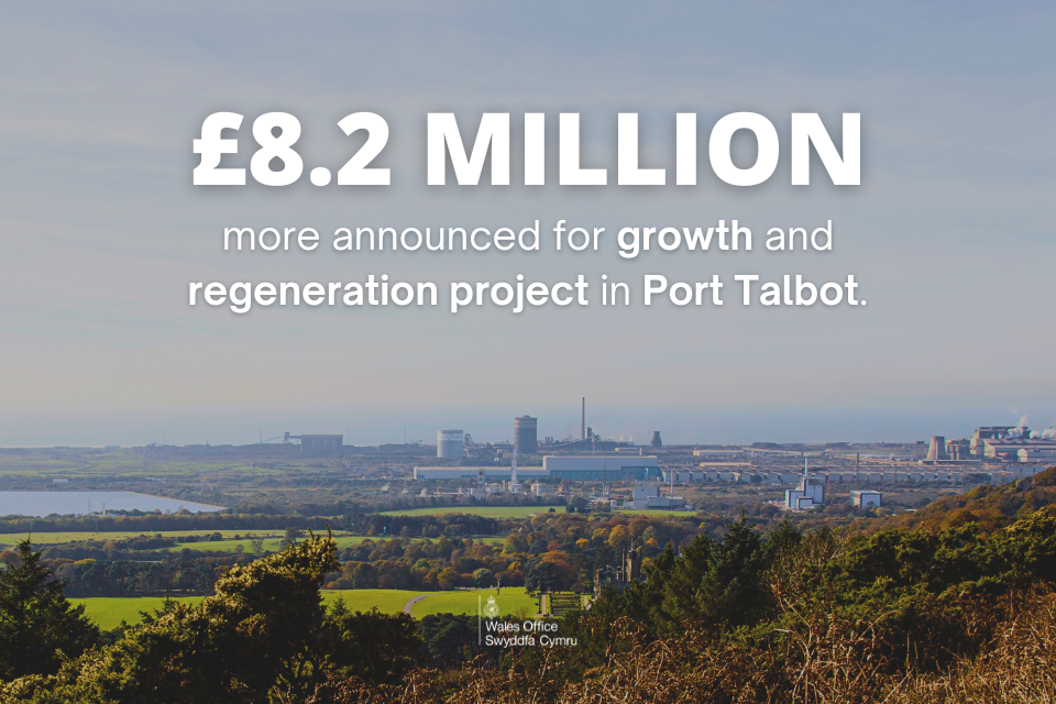 Imagem relacionada à notícia: £8 milhões para o projeto de crescimento e regeneração de Port Talbot