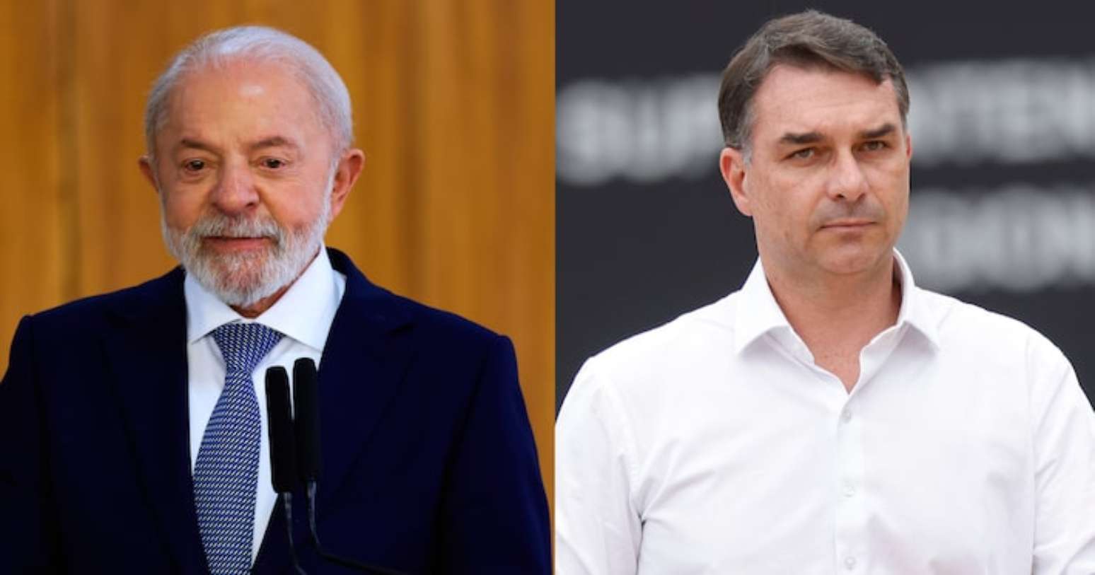 Luiz Inácio Lula da Silva (PT) e Flávio Bolsonaro (PL) estão em empate técnico na pesquisa.