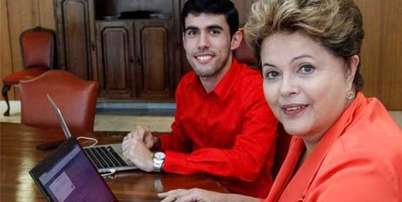 Jeferson Monteiro conheceu Dilma Rousseff, enquanto ela ainda era presidente, devido ao sucesso do perfil Foto: Reprodução