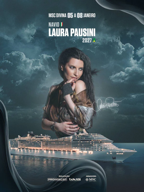 Laura Pausini terá navio temático no Brasil em janeiro de 2027 - destaque galeria