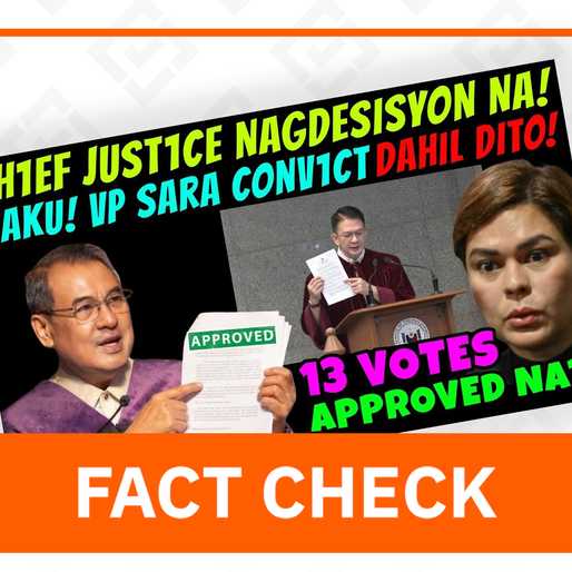 FACT CHECK: Chief Justice Gesmundo did not approve 13-vote threshold for VP Sara’s conviction