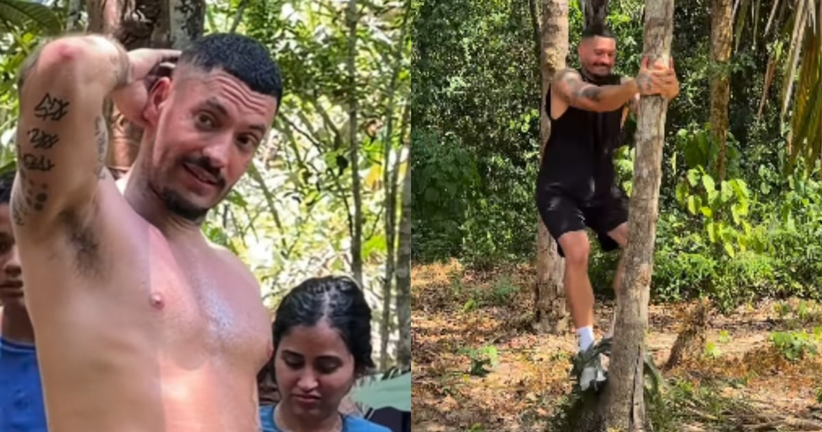 Filipe Ret encara aventura na Amazônia ao lado da noiva e diz: ‘Gosto de ar condicionado’