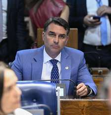 Flávio Bolsonaro afirma que MP das bets é atitude 'hipócrita, eleitoreira e populista' Foto: Carlos Moura/Agência Senado