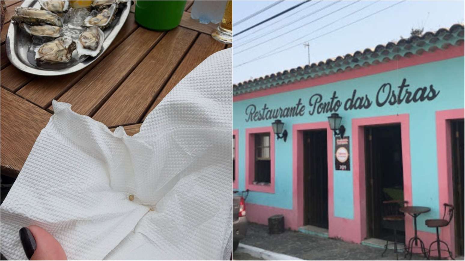 Pérola foi encontrada dentro de ostra em um restaurante em Cananéia, litoral de São Paulo