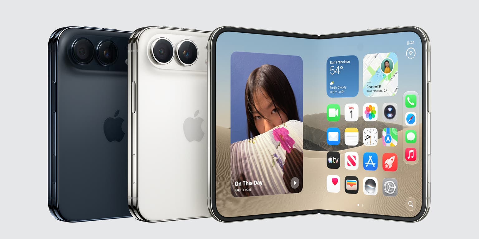 Apenas que a Apple acaba de revelar um iPhone dobrável, e ele parece ótimo
