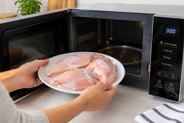 Como descongelar frango no micro-ondas: veja jeito certo de fazer