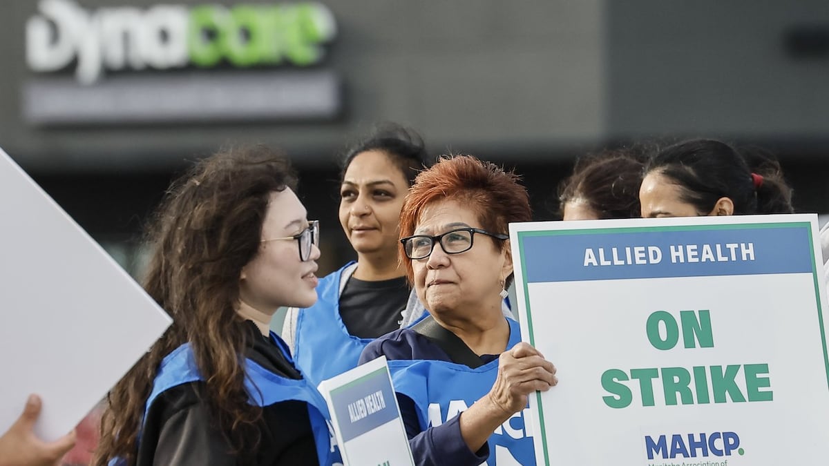 ‘Dynacare sucks’: Kinew calls out company as striking employees ordered back to work