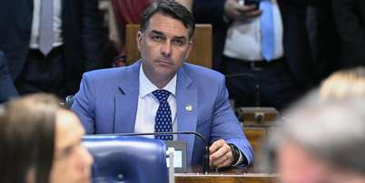 Conversas extraídas pela PF do celular de Vorcaro mostram interações com Flávio Bolsonaro Foto: Carlos Moura/Agência Senado