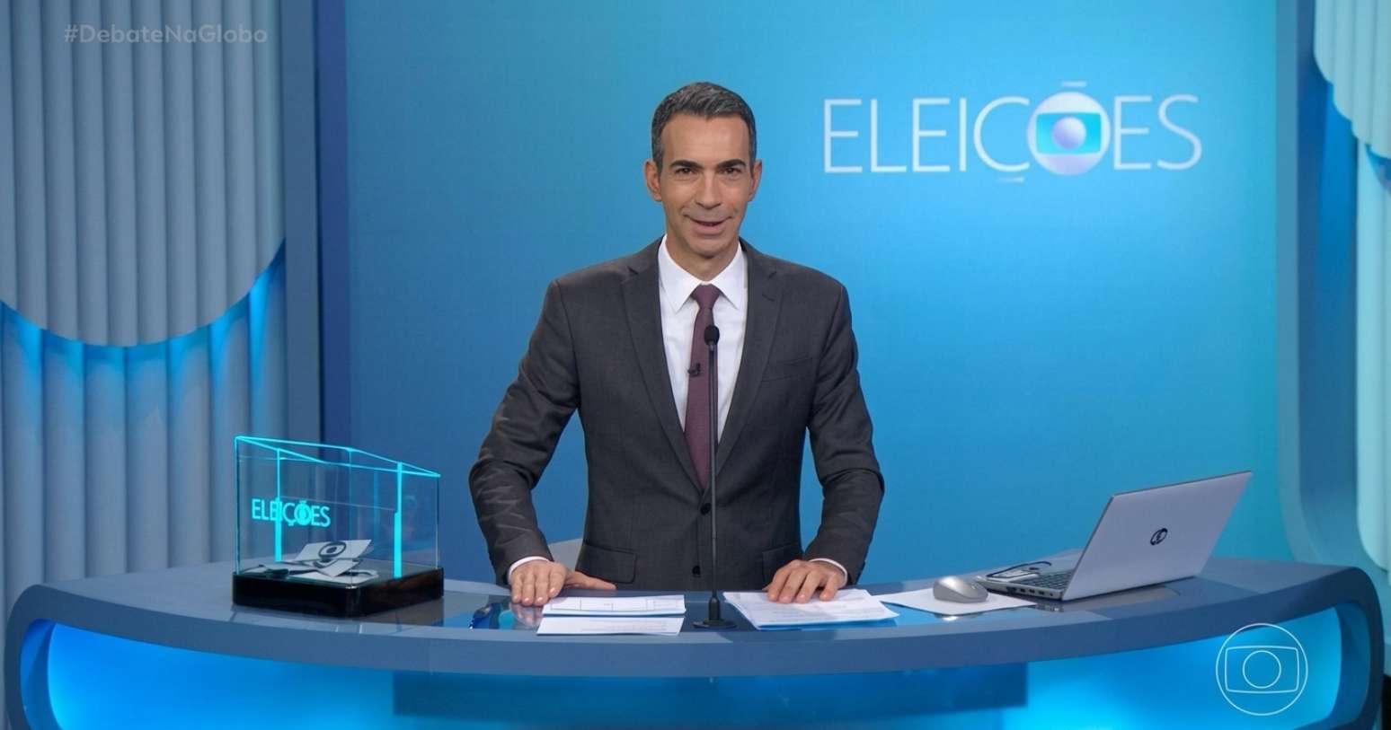 C&eacute;sar Tralli ser&aacute; o mediador do debate de 1&ordm; turno no hor&aacute;rio nobre da Globo