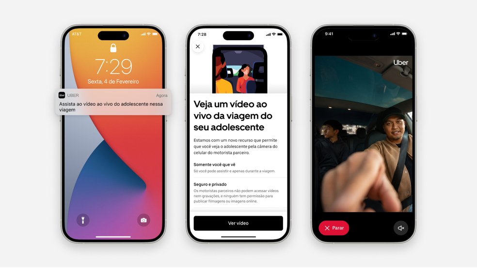 Uber lança vídeo ao vivo para pais acompanharem viagens de adolescentes; veja