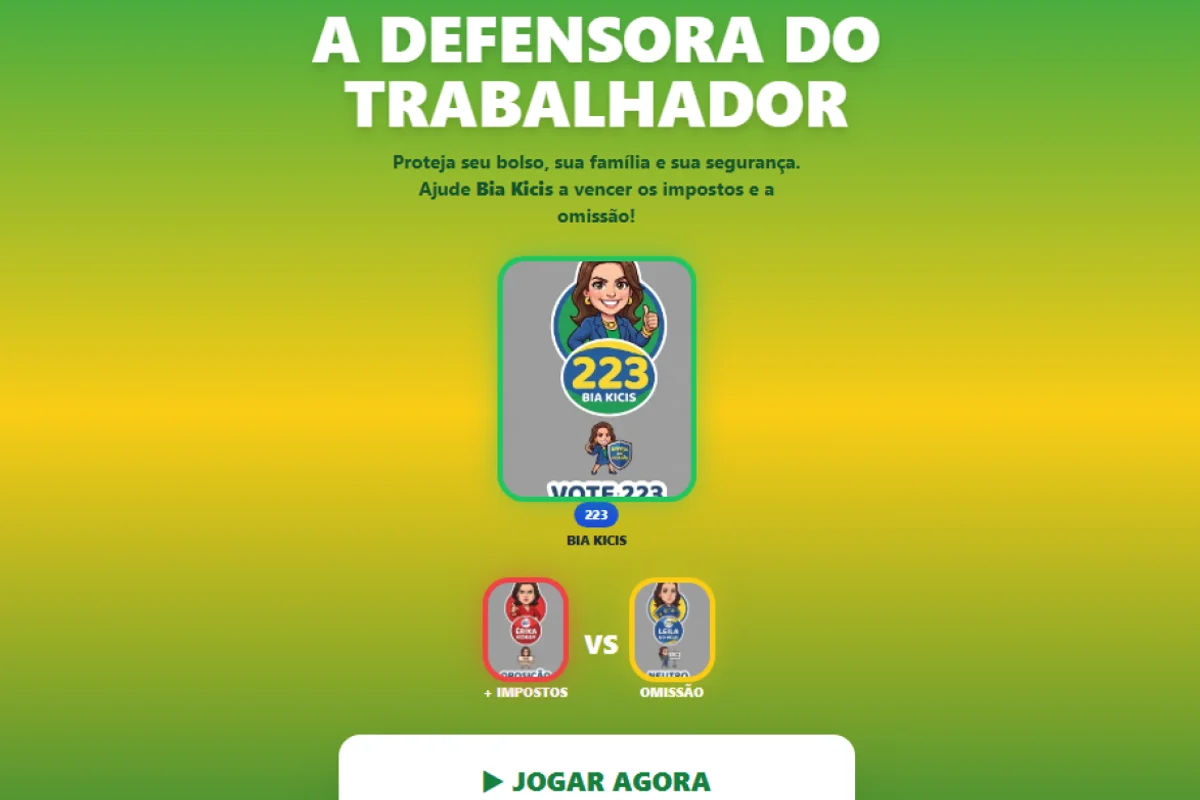 Juíza suspende jogo virtual que promove candidatura de Bia Kicis
