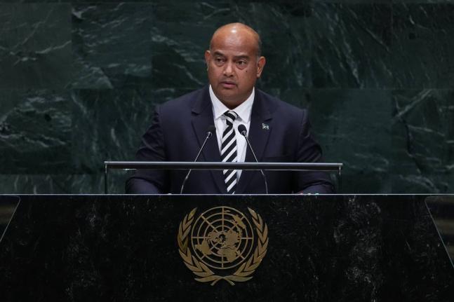 President of Naoero, David Ranibok Adeang addresses the 81st session of the United Nations General Assembly at UN headquarters Tuesday.