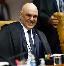 O ministro Alexandre de Moraes discursou em evento na Faculdade de Direito da USP, no Largo São Francisco. Foto: Wilton Junior/Estadão / Estadão