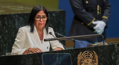 “En Venezuela habrá elecciones”, asegura Delcy Rodríguez en discurso ante la ONU