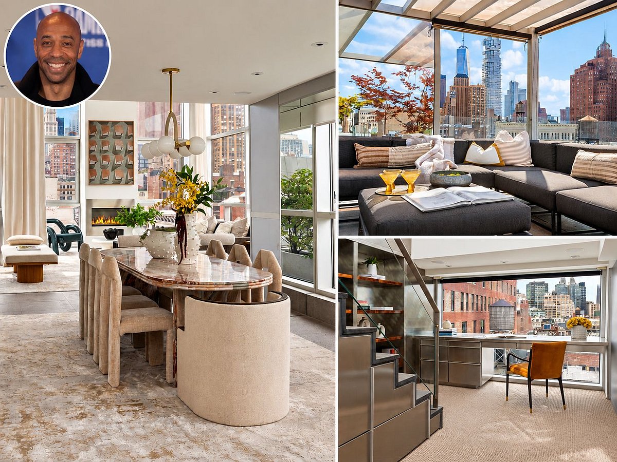 Dentro do penthouse de vidro e jardim de US$ 25 milhões de Thierry Henry no céu de Nova York
