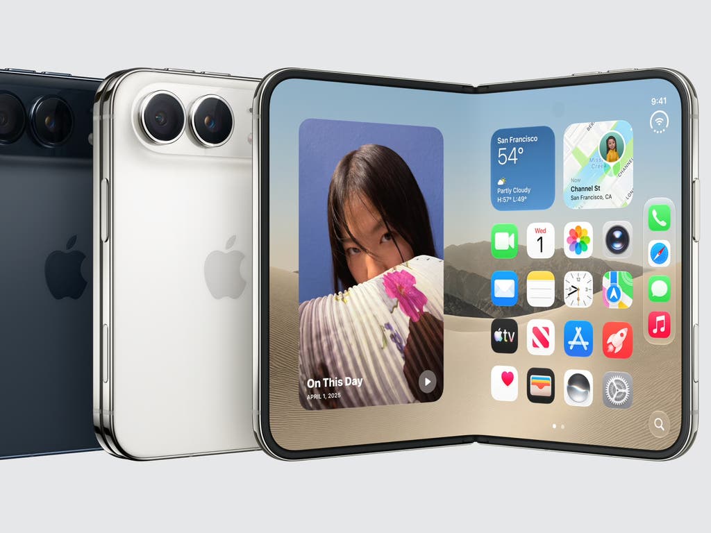 Apenas que a Apple acaba de revelar um iPhone dobrável, e ele parece ótimo