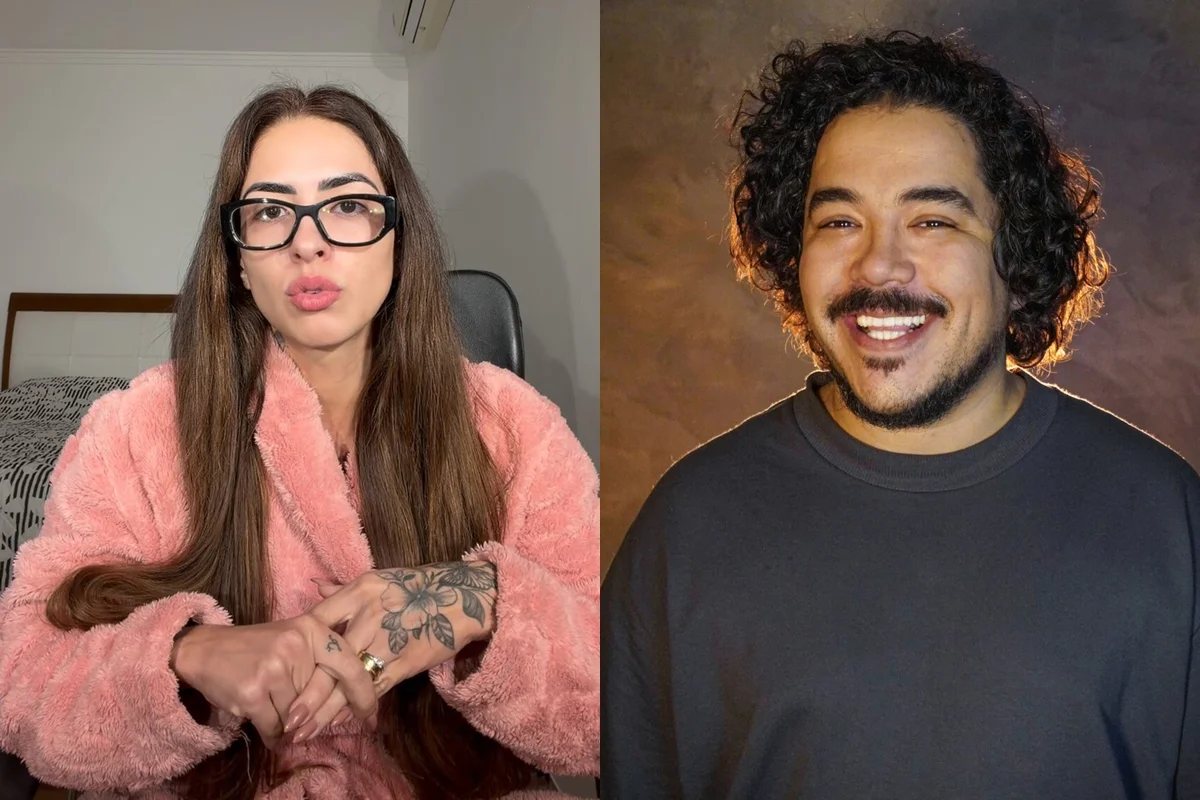 Montagem de imagens mostra a cantora Bia Morais (à esquerda) e o ator Gui Giannetto (à direita) - Metrópoles