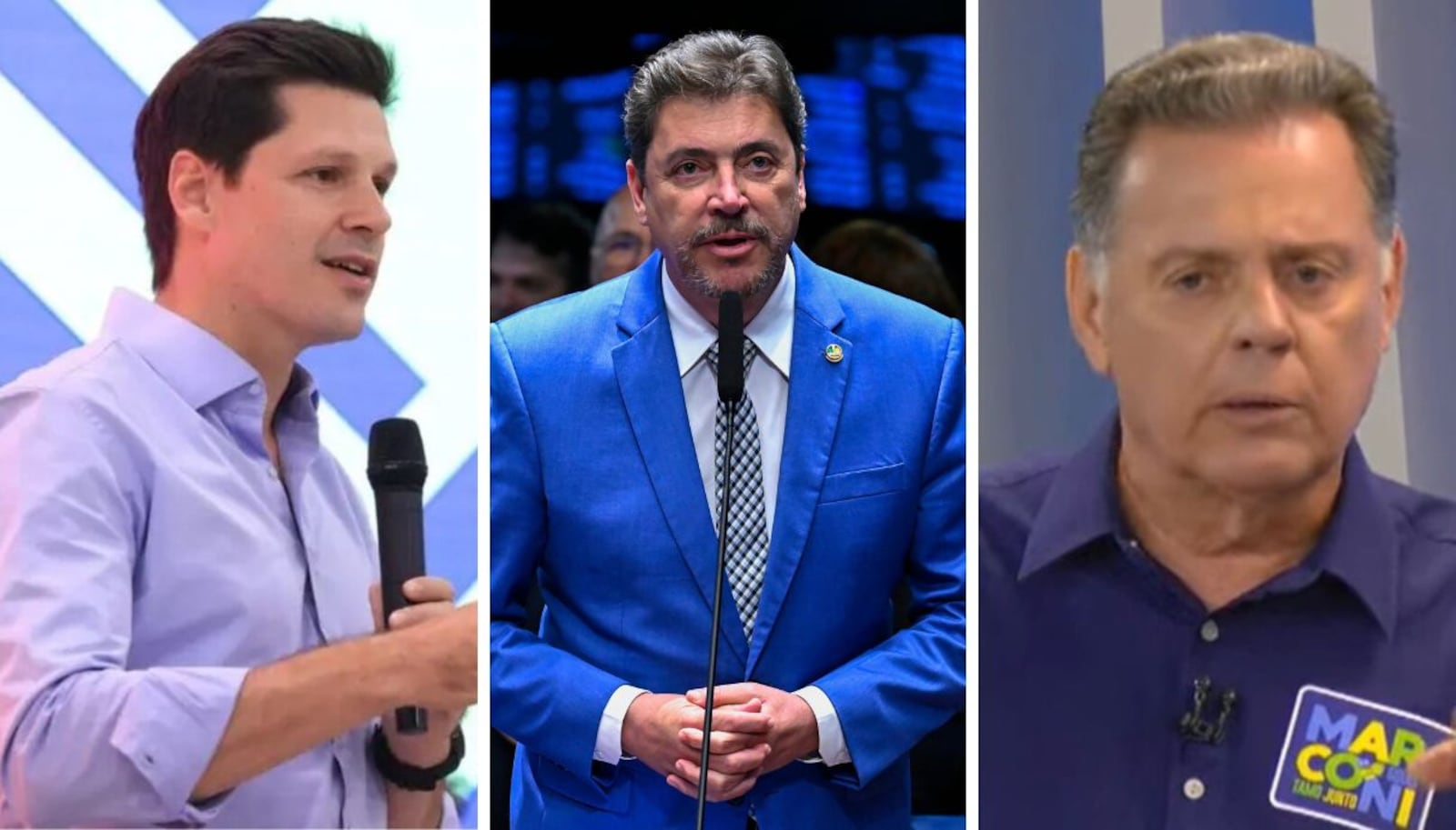 Imagem da matéria: Goiás: Daniel Vilela tem 41,4% das intenções de voto no 1º turno, Wilder, 29%, e Marconi 13%, diz Veritá