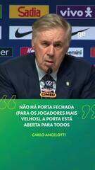 Carlo Ancelotti ressalta que o momento é de testar jovens talentos