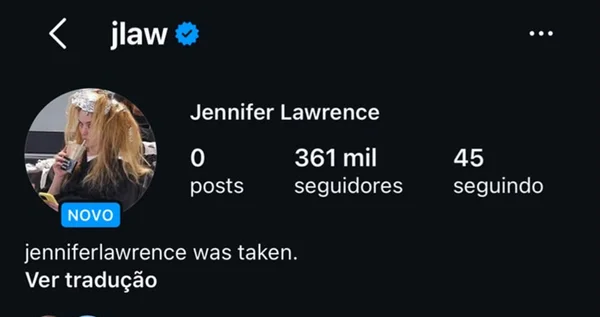 Jennifer Lawrence cria conta no Instagram após anos afastada das redes - destaque galeria