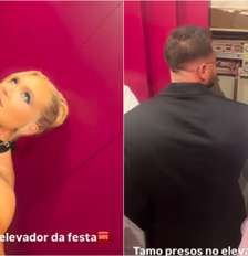 Virginia fica presa em elevador antes de festa da Wepink em SP Foto: Reprodução/Instagram