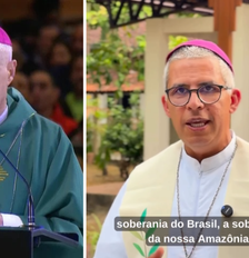 Bispo de Aparecida, Orlando Brandes, e bispo auxiliar de Manaus, dom frei Samuel Ferreira Foto: Reprodução / BBC News Brasil