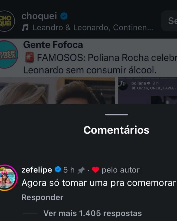 Zé Felipe faz piada com Leonardo após 21 dias sem beber