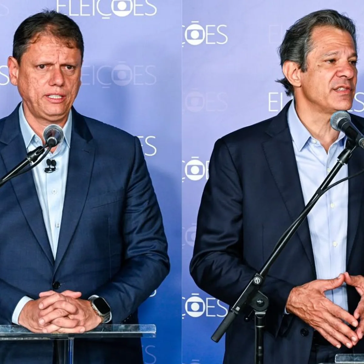 Tarcísio e Haddad protagonizam debate nacionalizado às vésperas do 1º turno