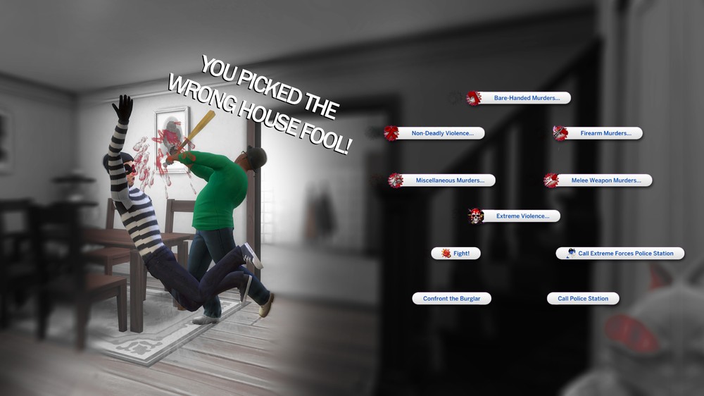 Mod Extreme Violence para The Sims 4 — Foto: Reprodução/Sacrificial Mods