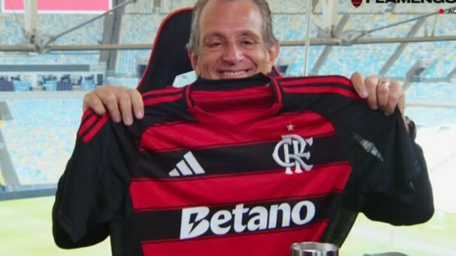 Presidente do Flamengo não quer desistir da casa de apostas Reprodução/Fla TV