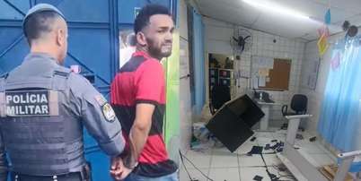 Pai foi preso em flagrante e encaminhado &agrave; delegacia, onde permanece &agrave; disposi&ccedil;&atilde;o da Justi&ccedil;a Foto: Reprodu&ccedil;&atilde;o/TV Globo
