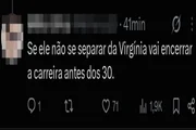 Internautas reclamaram do namoro de Vini Jr. e Virginia Fonseca