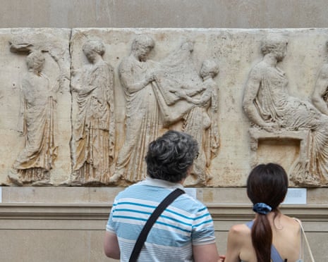 Some of the Parthenon sculptures on view at the British Museum in London.