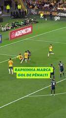 Danilo sofre pênalti, Raphinha bate e marca para o Brasil