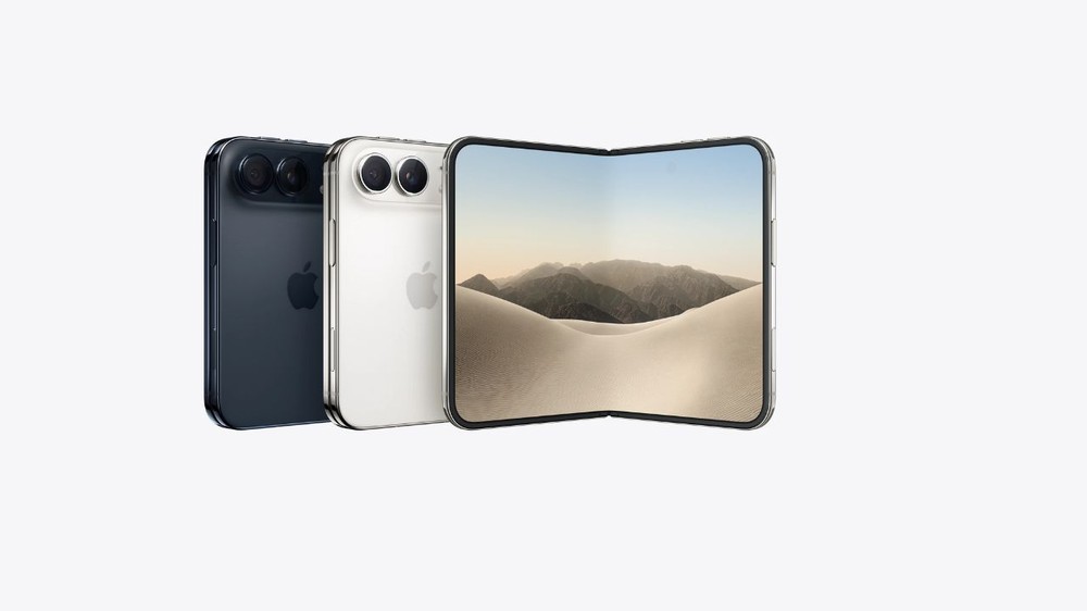 Apple lança seu primeiro smartphone dobrável: o iPhone Duo — Foto: Reprodução/Apple