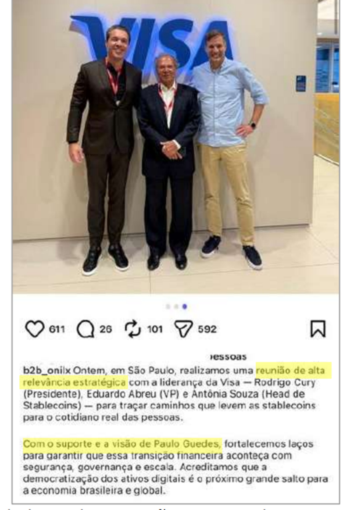 Paulo Guedes e Fábio Lino em reunião estratégica