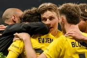 Jogadores do Bodo/Glimt comemorando gol pela Champions League