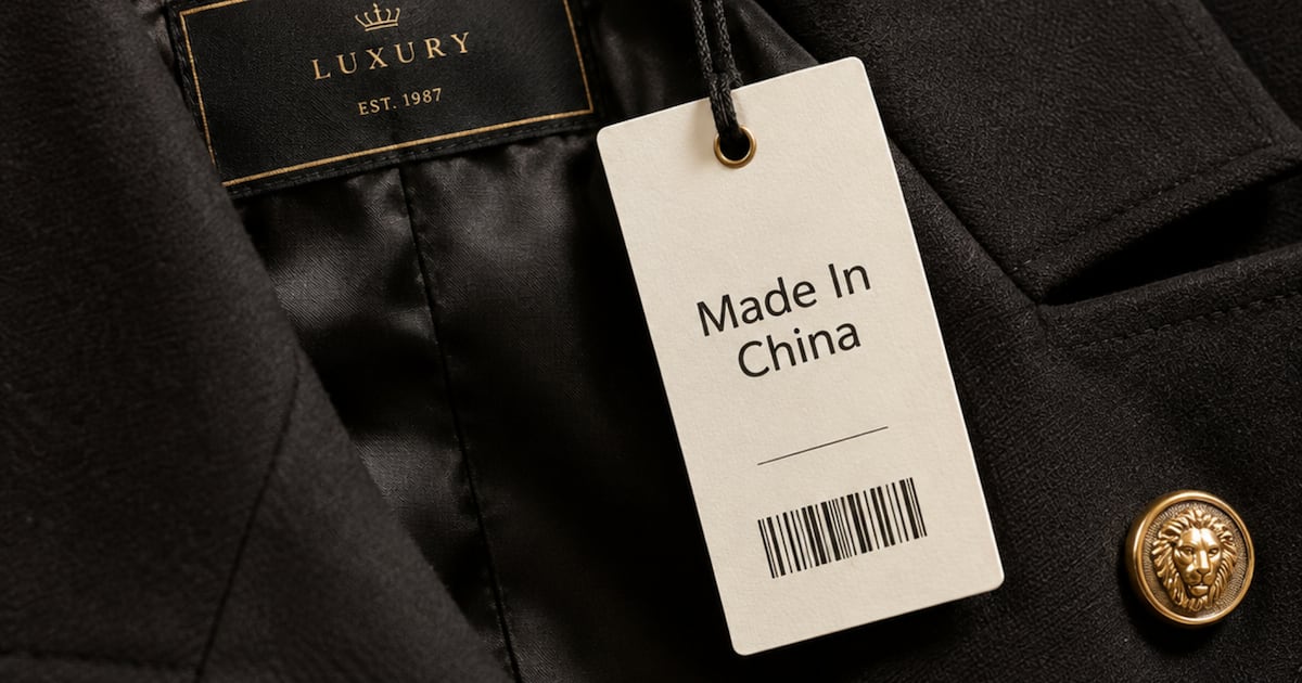 Se a etiqueta diz ser de uma marca de luxo, importa se foi feito na China?