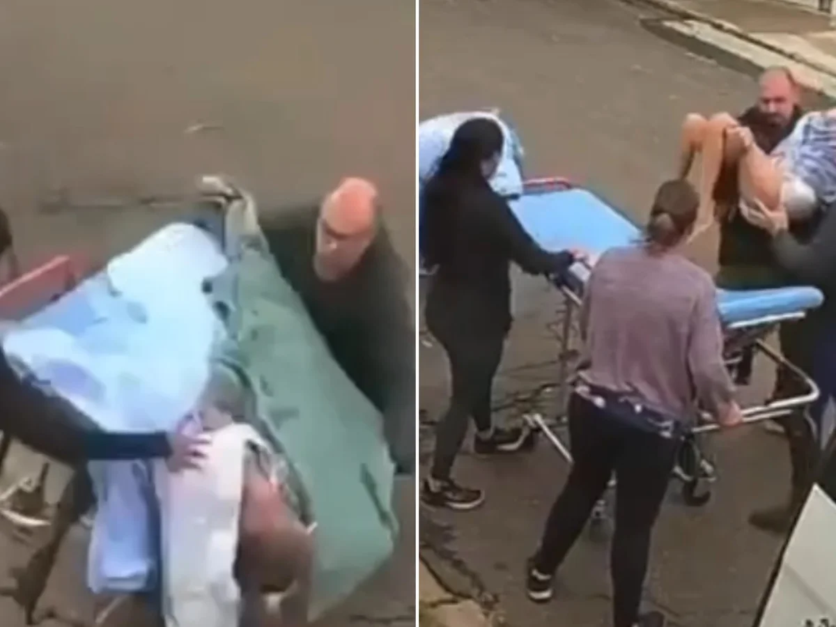 Paciente cai de maca a caminho de ambulância em MG; profissional é demitida