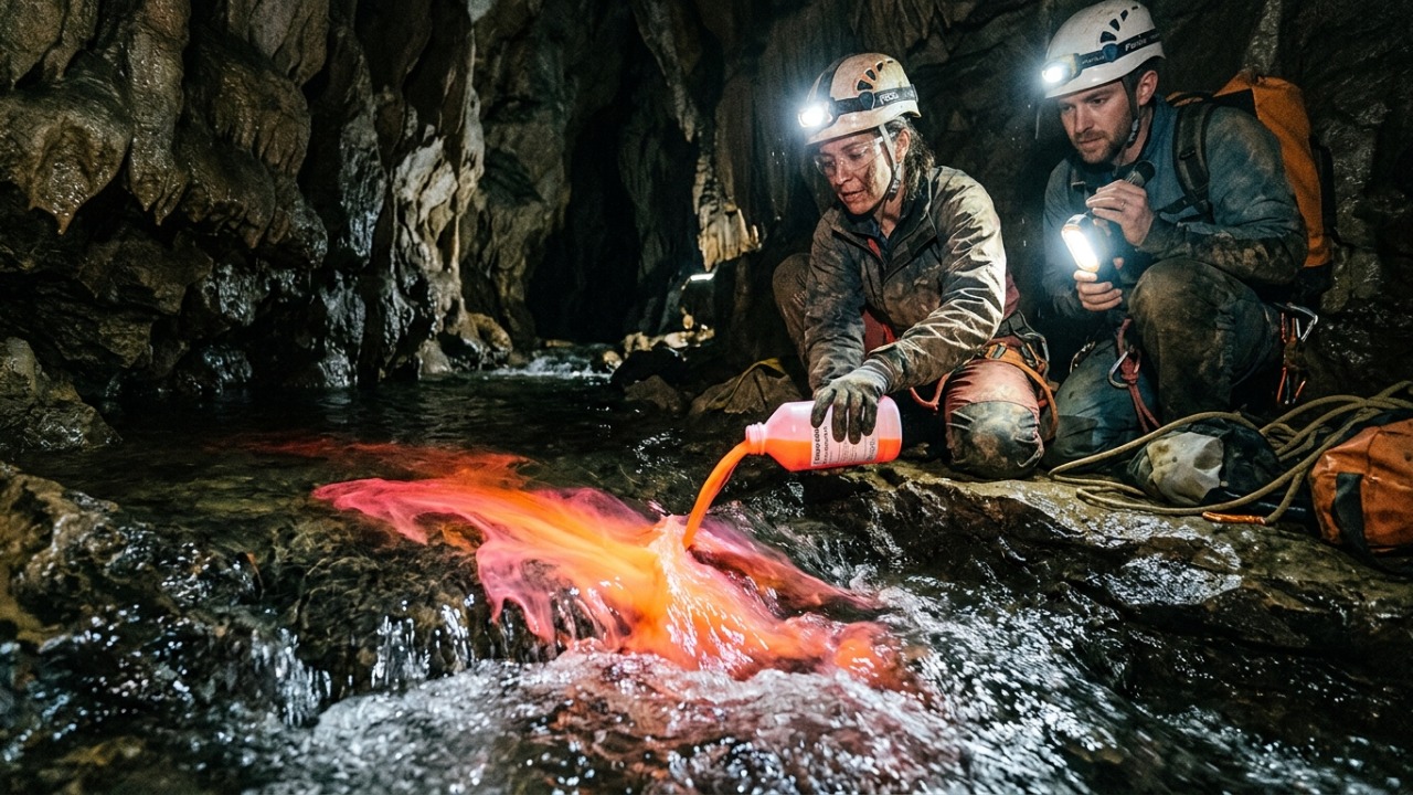 Cientistas rastrearam água com corante fluorescente e descobriram que 60% da área que alimenta a caverna conhecida mais longa do mundo fica fora do parque
