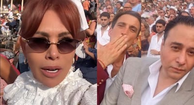 Magaly Medina se luce con Antonio Pavón y Sir Winston, exparejas de Sheyla Rojas, en España
