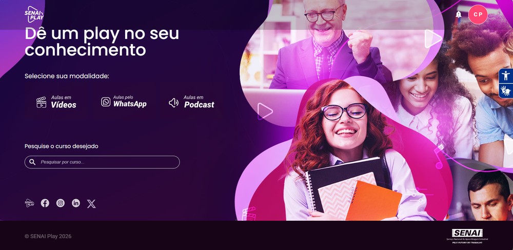 Senai Play oferece cursos voltados para a indústria e o mercado de trabalho — Foto: Reprodução/Caroline Silvestre