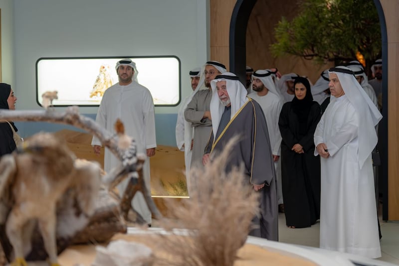 Sheikh Dr Sultan bin Mohammed Al Qasimi, Ruler of Sharjah, opens Al Dhaid Wildlife Museum. Photo: Wam