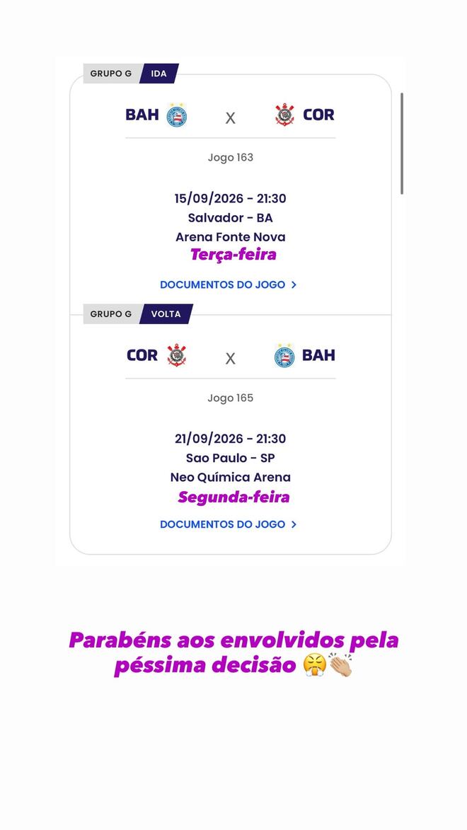 Maior artilheira da história do Corinthians detona horário da semifinal do Brasileirão Feminino