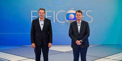 Candidatos ao governo de S&atilde;o Paulo, Fernando Haddad (PT) e Tarc&iacute;sio de Freitas (Republicanos) Foto: Divulga&ccedil;&atilde;o/Rede Globo