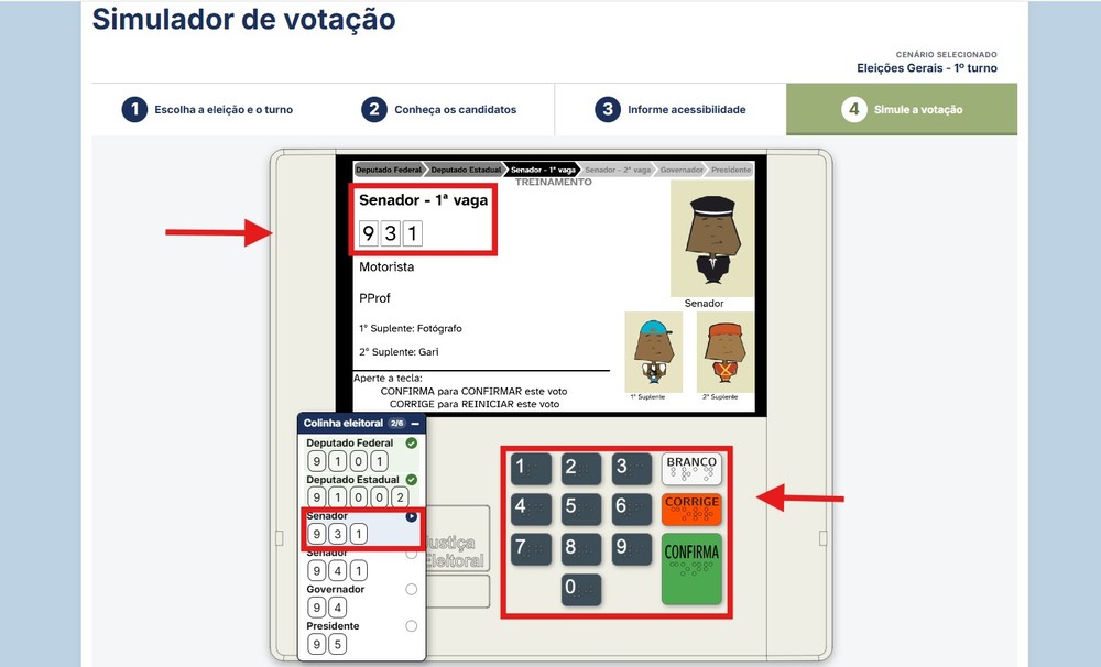 Como votar na urna eletrônica nas Eleições 2026: veja ordem de votação