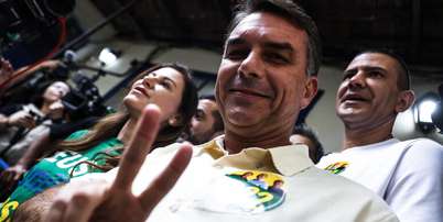 Flávio Bolsonaro celebrou vantagem contra Lula Foto: ANSA / Ansa - Brasil