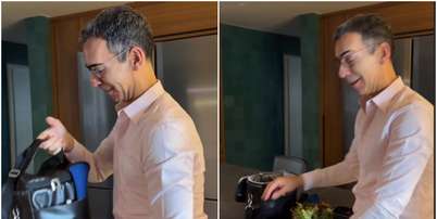 César Tralli mostra marmita para fim de semana de plantão na TV Globo Foto: Reprodução/Instagram