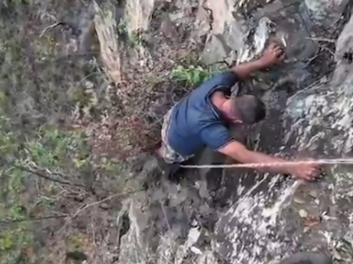 Homem escorrega ao tirar selfie e fica preso à beira de precipício por 11 horas no Tocantins